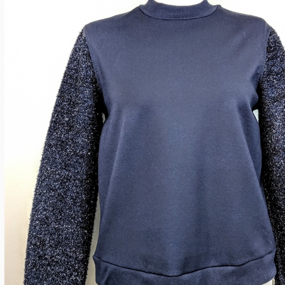 $695 Tory Burch Lurex Stretch Sweater Glam Luxury - Picture 3 of 8